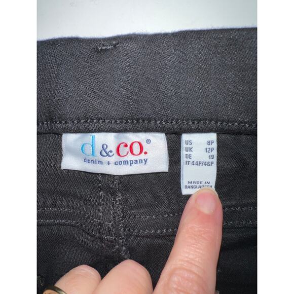 Denim & Co. Jeans Womens 8 Petite Bootcut Black Denim Easy Stretch D & Co 8P 8S - Picture 7 of 9